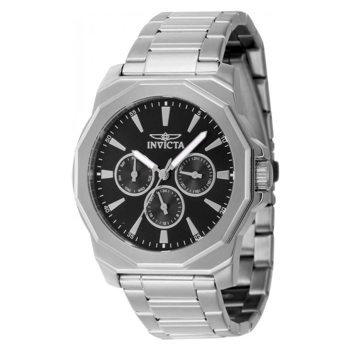 Reloj Invicta Speedway 46842 para Hombre – Acero Inoxidable con Dial Negro y Maquinaria Cuarzo Japonesa
