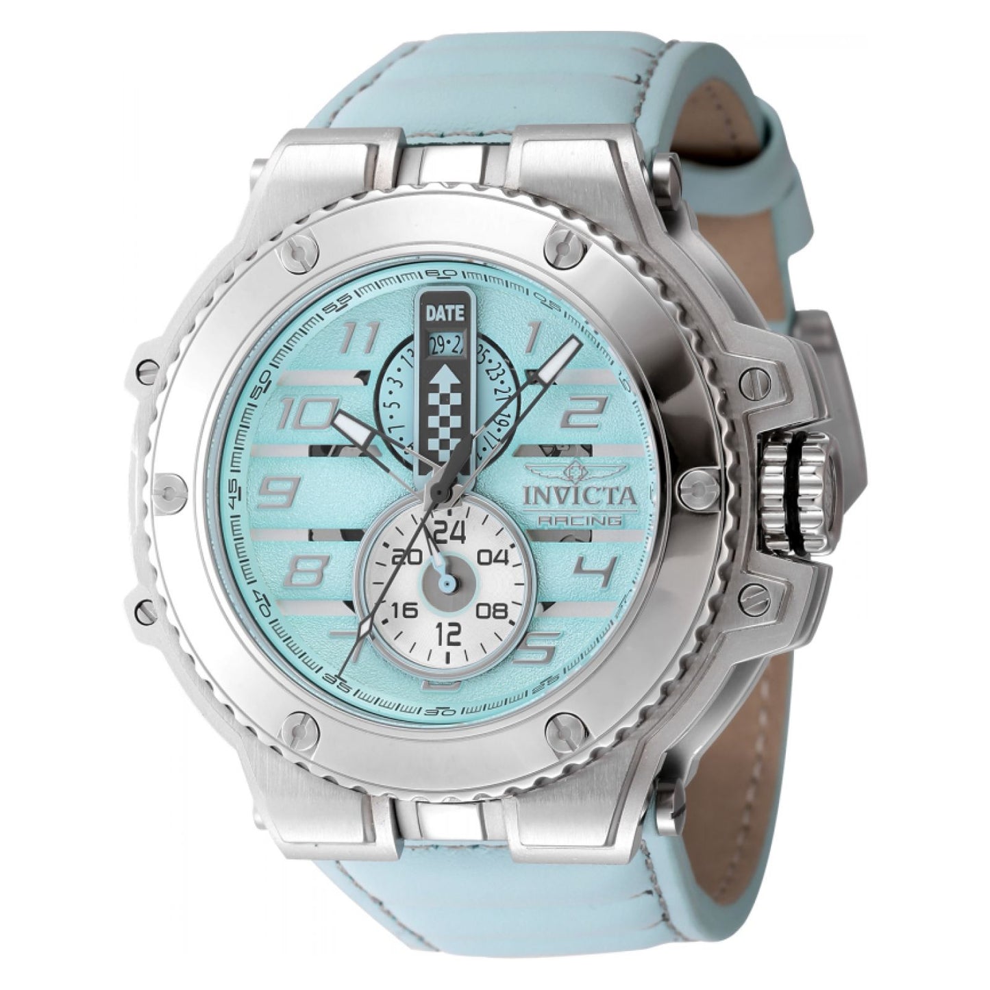 RELOJ CLÁSICO PARA HOMBRE INVICTA INVICTA RACING 47377 - GRIS CLARO, TURQUESA