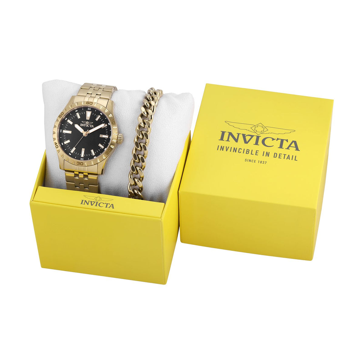 Reloj Clásico para Hombre Invicta Specialty 48284 en Acero Inoxidable Tono Oro – Maquinaria Cuarzo Japonesa