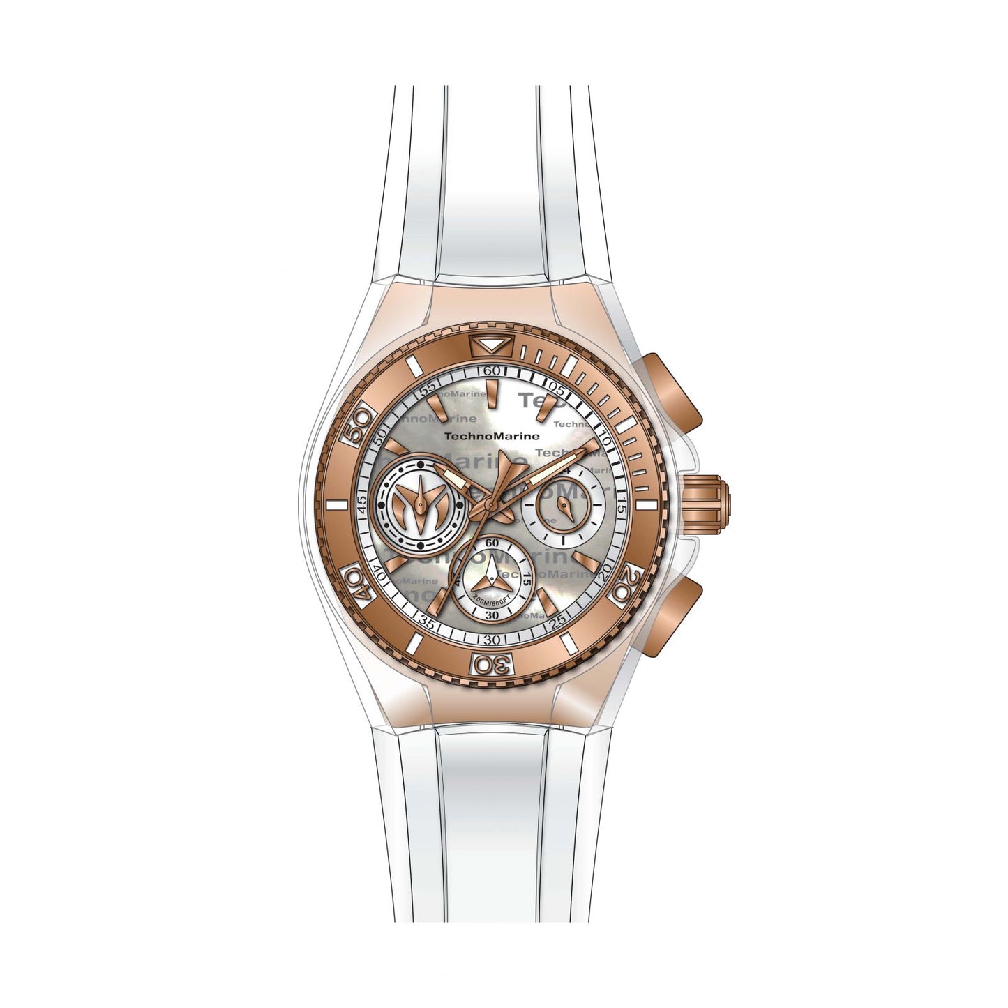 RELOJ DEPORTIVO PARA MUJER TECHNOMARINE CRUISE NÚMERO DE SERIE 120032 - BLANCO
