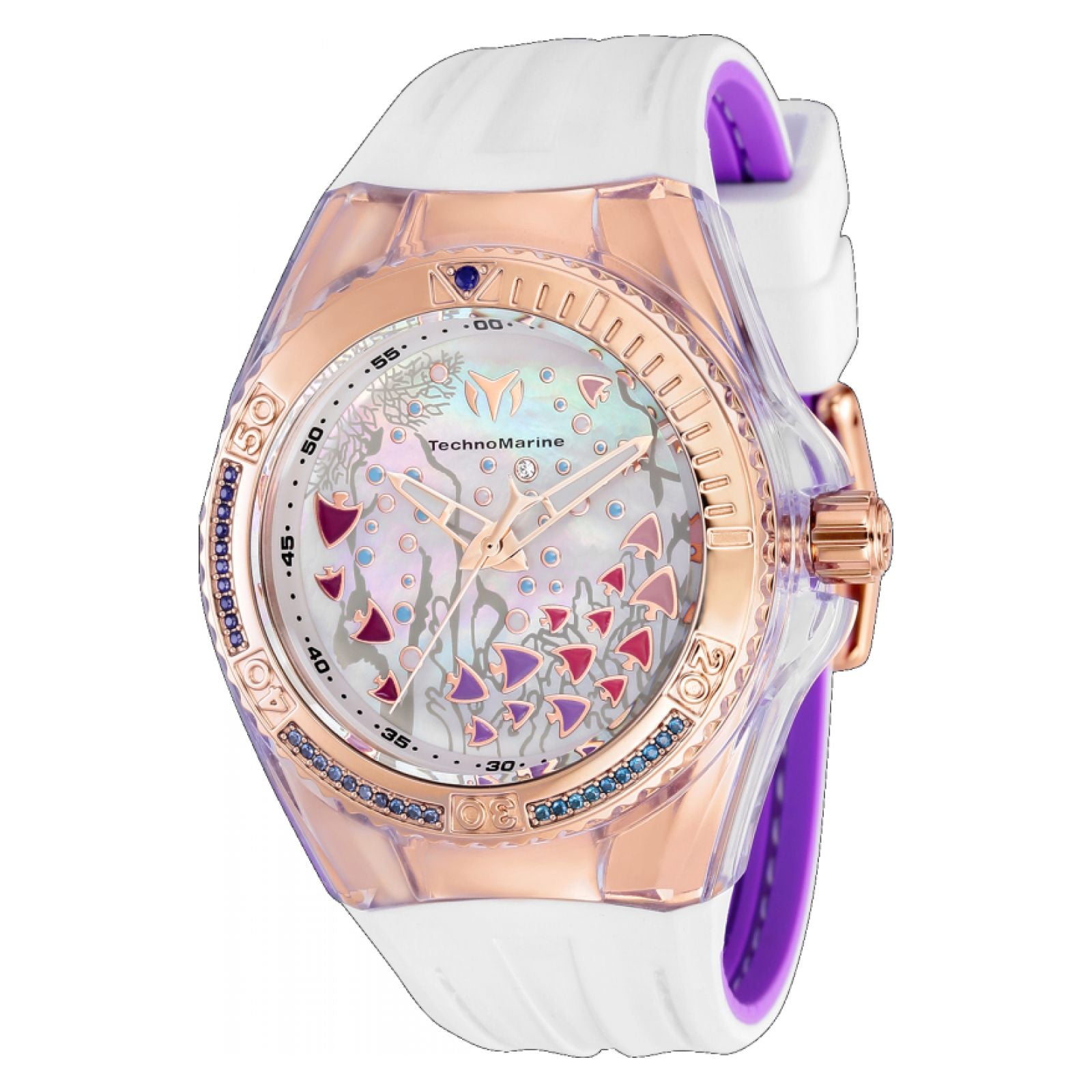 RELOJ DEPORTIVO PARA MUJER TECHNOMARINE CRUISE NÚMERO DE SERIE 119021 - PÚRPURA, BLANCO