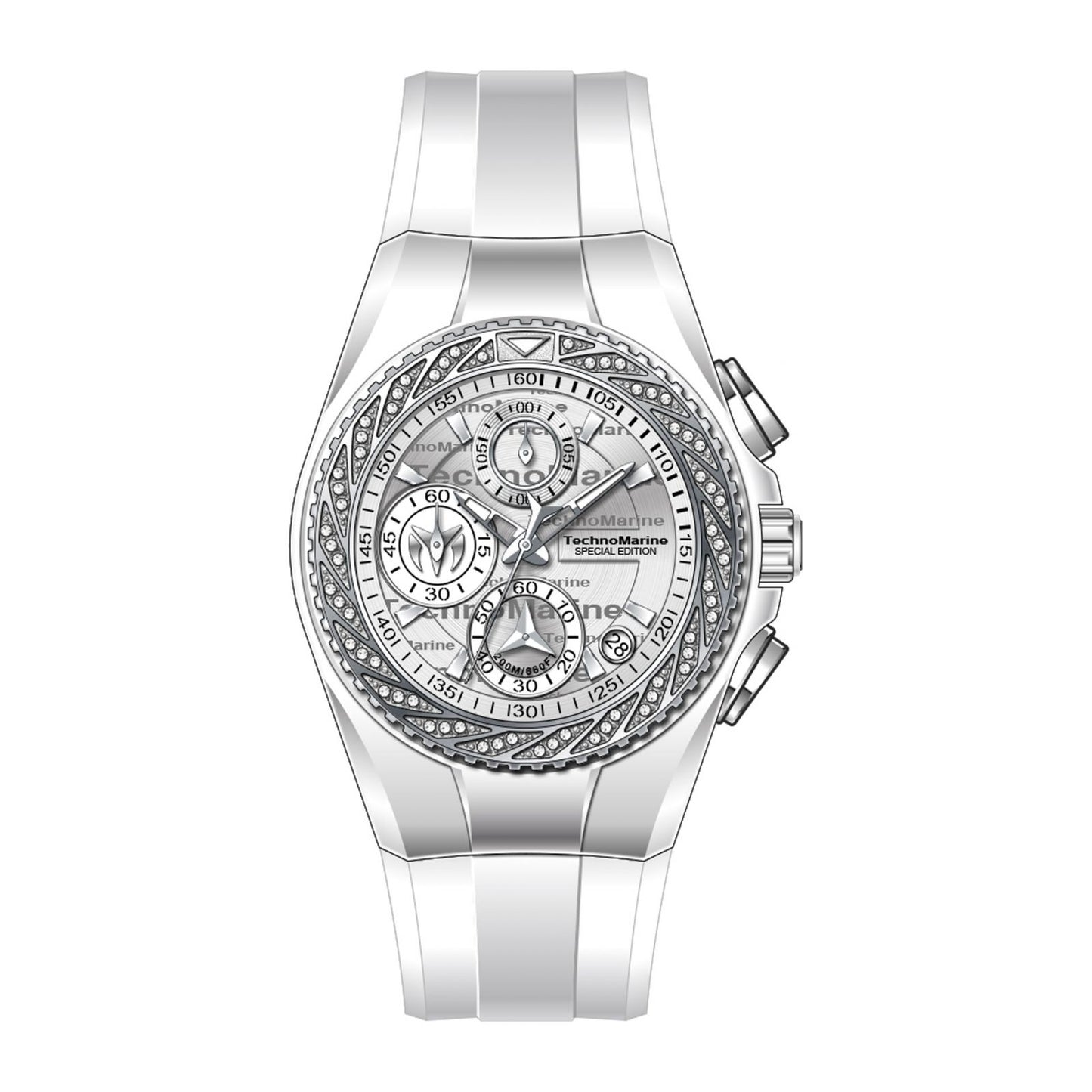 RELOJ DEPORTIVO PARA MUJER TECHNOMARINE CRUISE NÚMERO DE SERIE 115383 - BLANCO