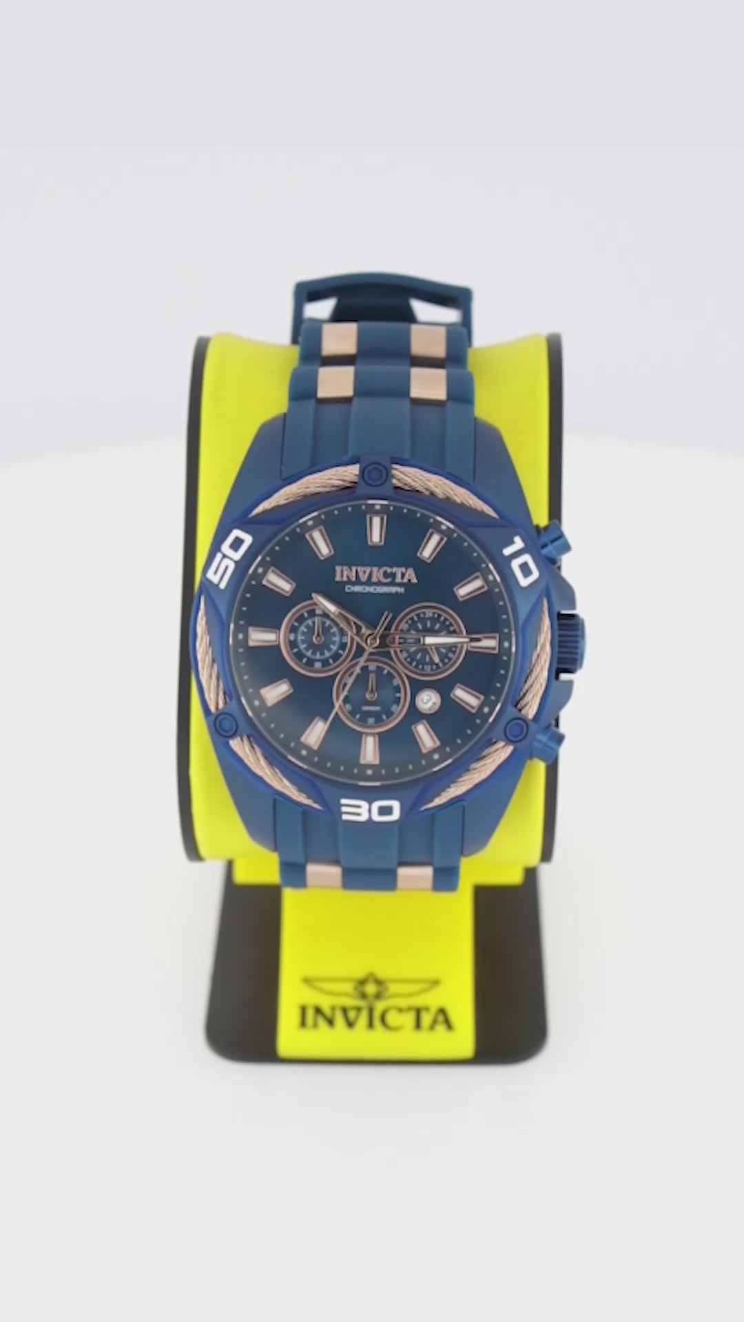 RELOJ DEPORTIVO PARA HOMBRE INVICTA BOLT 40317 - AZUL, ORO ROSA