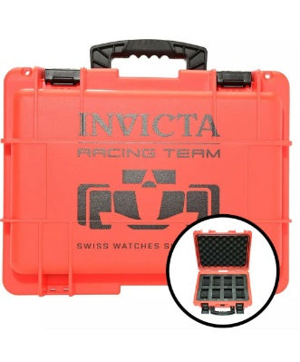 CAJA DE IMPACTO INVICTA RACING TEAM PARA 8 RELOJES - ROJA