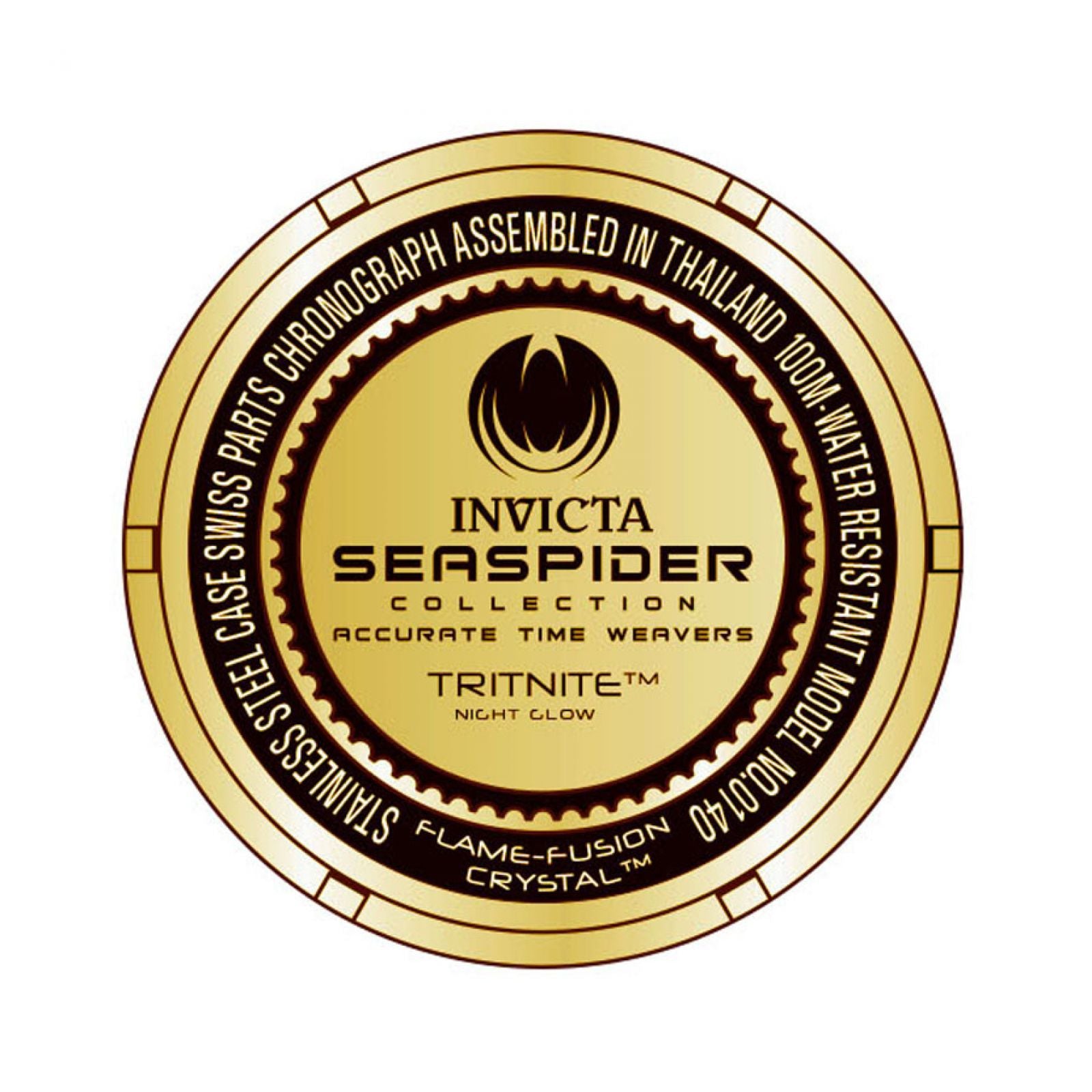 RELOJ  PARA HOMBRE INVICTA SEA SPIDER 0140 - ORO NEGRO