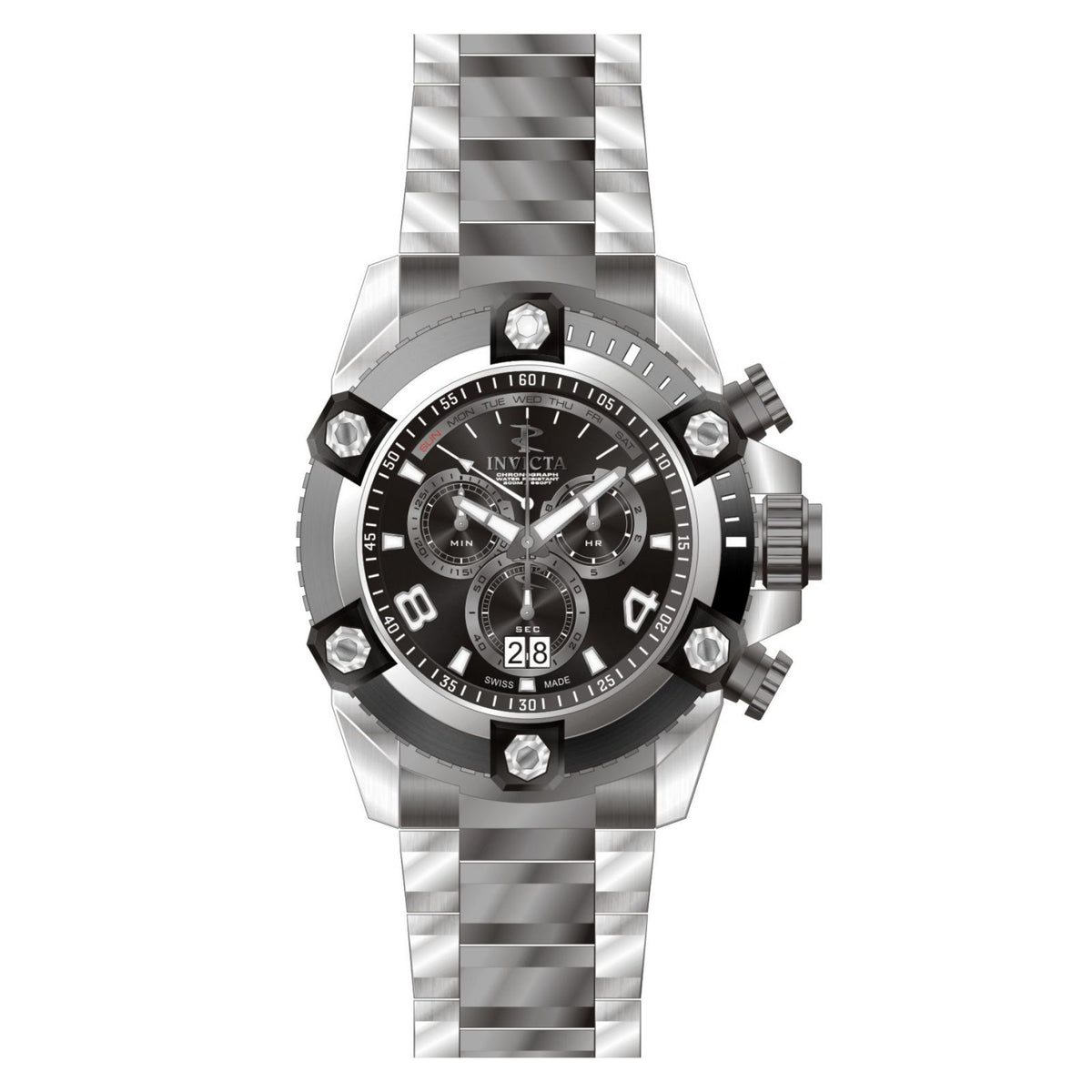 RELOJ  PARA HOMBRE INVICTA RESERVE 0338 - ACERO, GUNMETAL