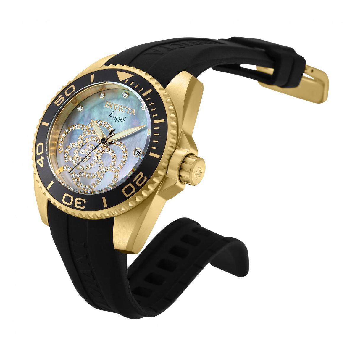 RELOJ DEPORTIVO PARA MUJER INVICTA ANGEL 0489 - NEGRO