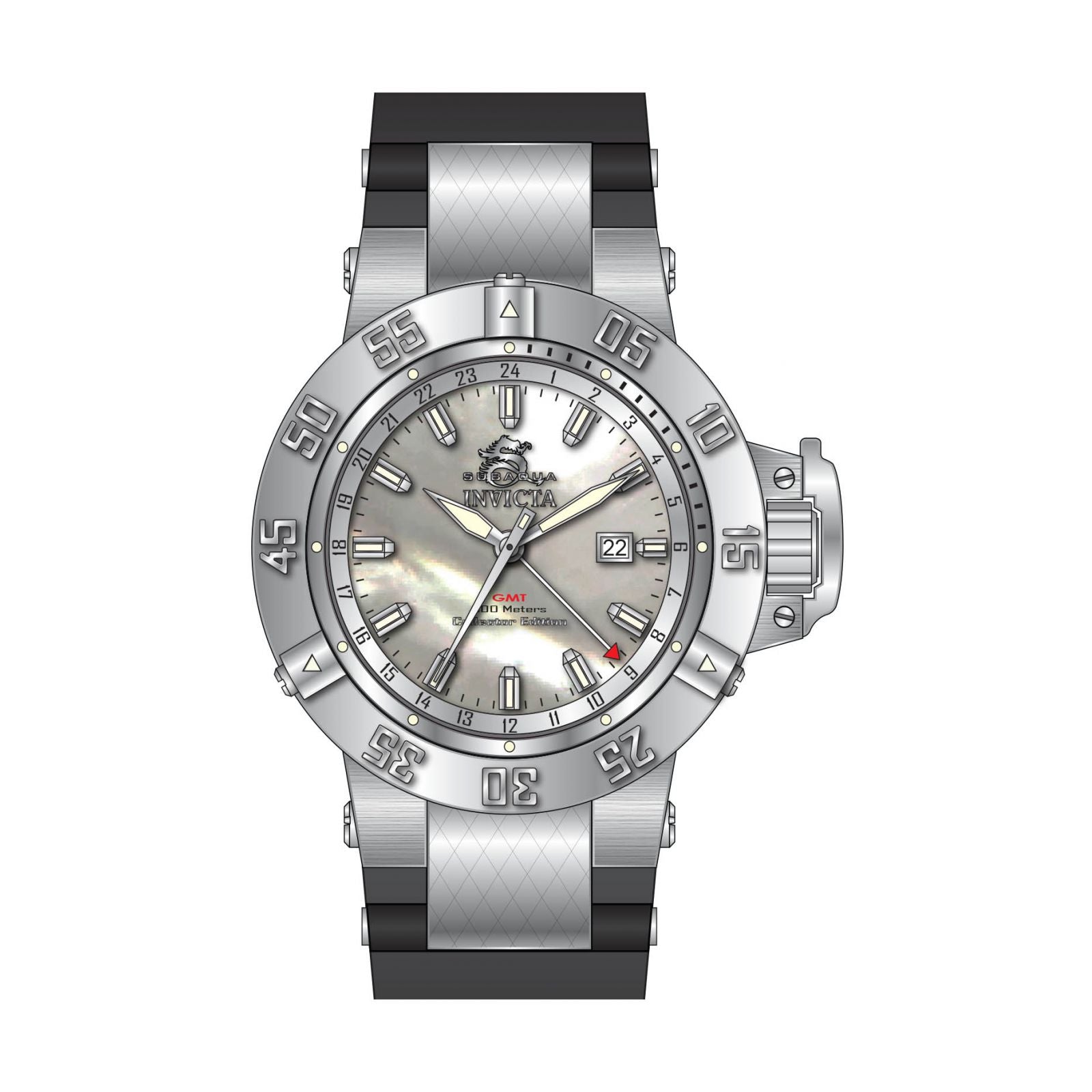 RELOJ DEPORTIVO PARA HOMBRE INVICTA SUBAQUA 0737 - NEGRO, ACERO