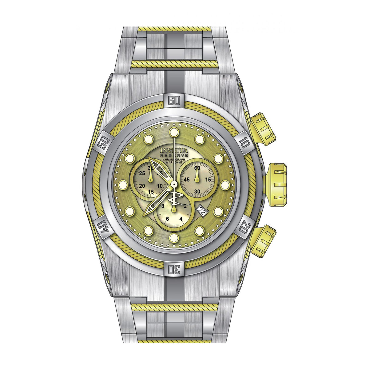 RELOJ  PARA HOMBRE INVICTA RESERVE 0822 - ACERO, ORO