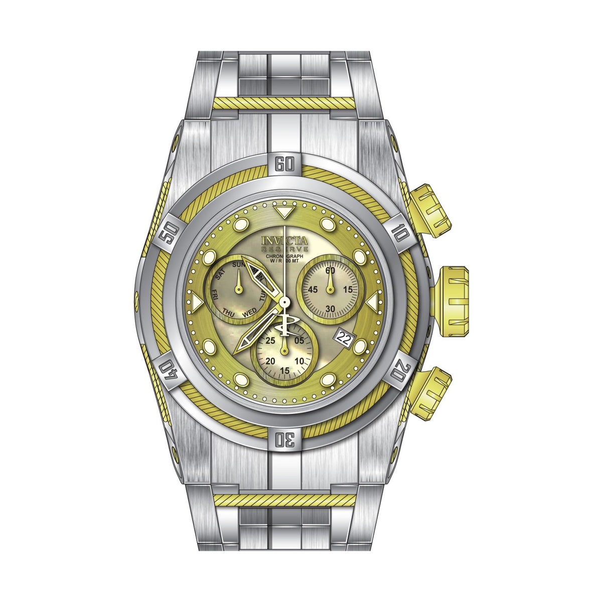 RELOJ  PARA HOMBRE INVICTA RESERVE 0822 - ACERO, ORO