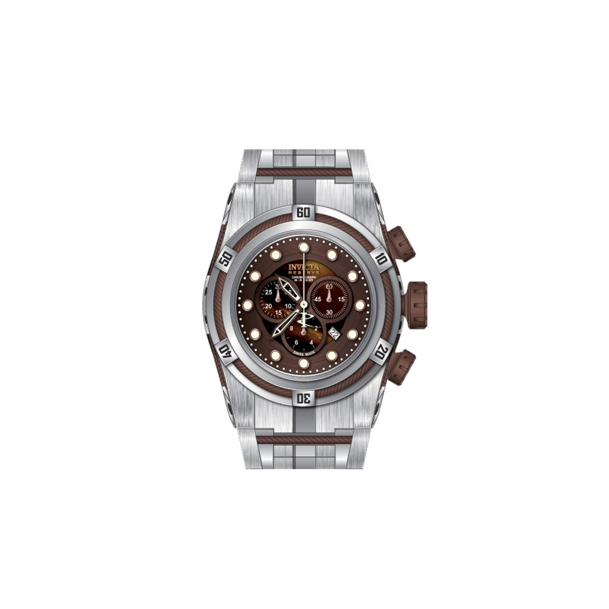 RELOJ  PARA HOMBRE INVICTA RESERVE 0824 - ACERO, MARRÓN