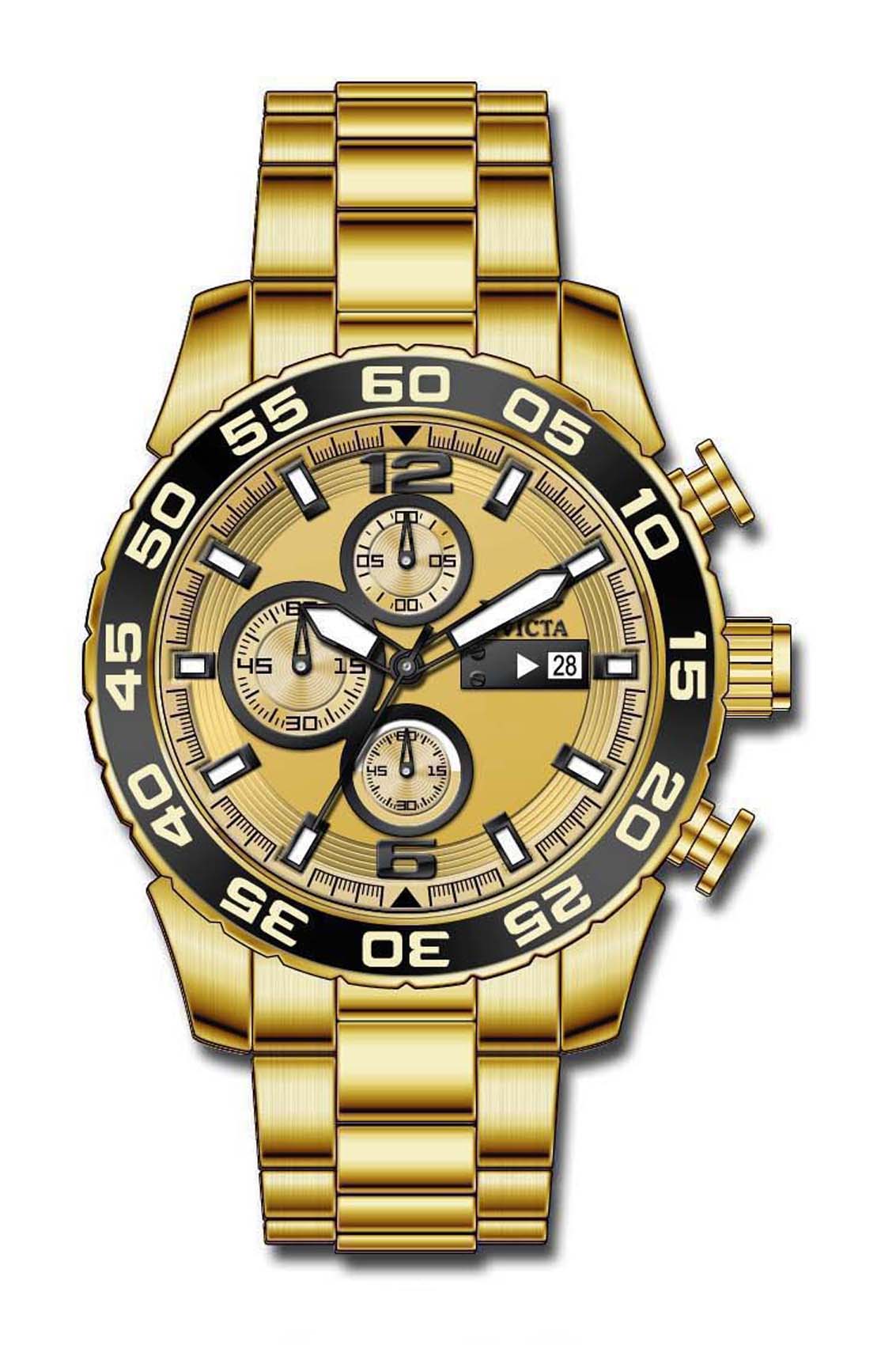 RELOJ CLÁSICO PARA HOMBRE INVICTA SPECIALTY 1016 - ORO