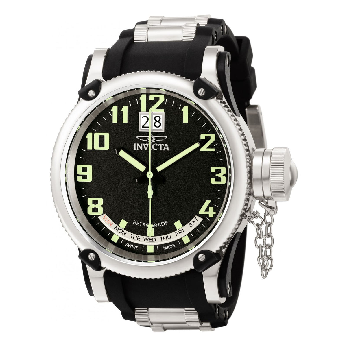 RELOJ  PARA HOMBRE INVICTA RUSSIAN DIVER 1595 - ACERO NEGRO
