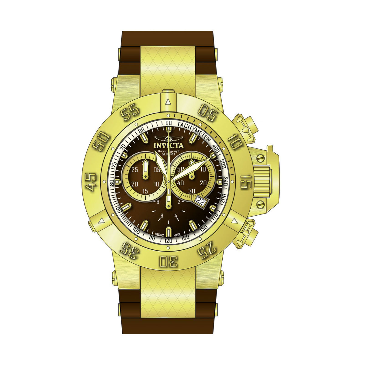 RELOJ  PARA HOMBRE INVICTA SUBAQUA 5516 - ORO MARRÓN