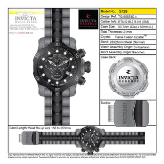 RELOJ  PARA HOMBRE INVICTA VENOM 5729 - NEGRO, BRONCE