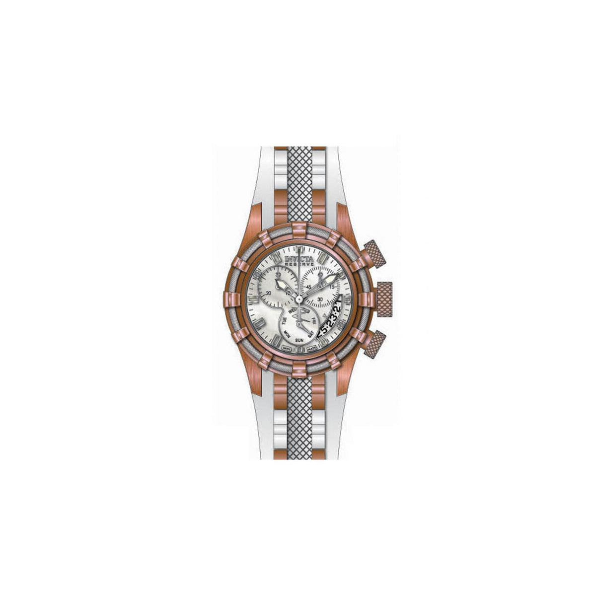 RELOJ  PARA MUJER INVICTA BOLT 6951 - ORO ROSA, BLANCO