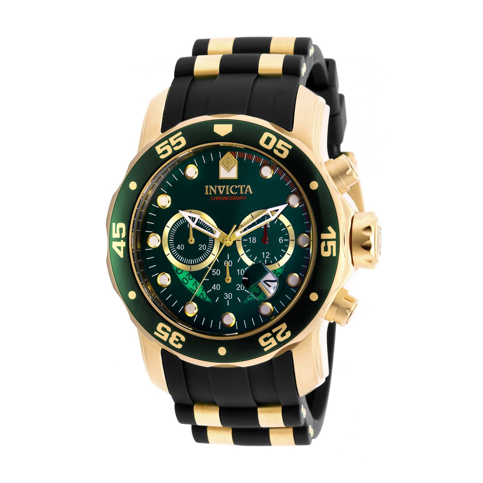 看板的モデル☆緑金☆クロノグラフ INVICTA Pro Diver 6984 【公式通販】