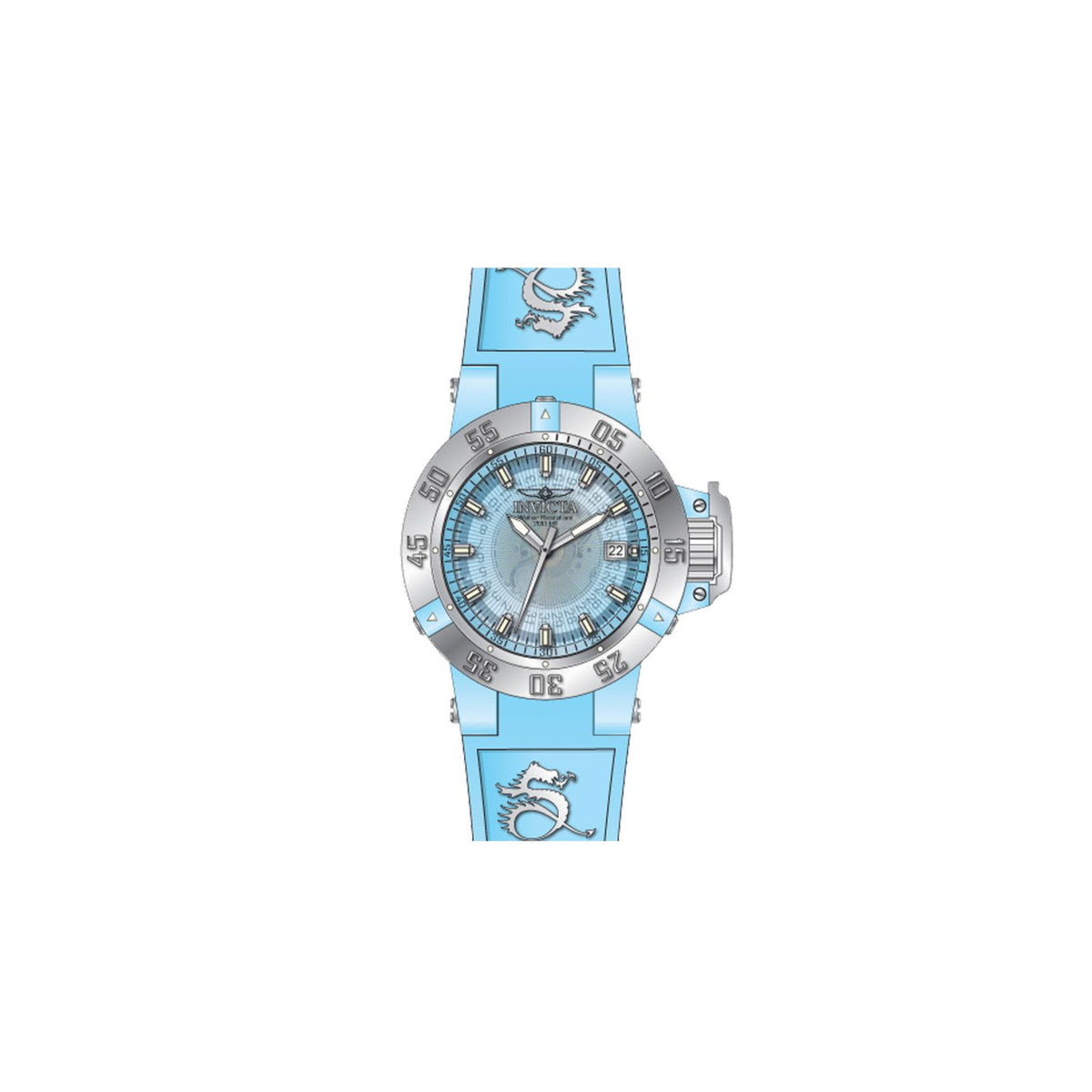 RELOJ DEPORTIVO PARA MUJER INVICTA SUBAQUA 10108 - BLANCO, AZUL CLARO
