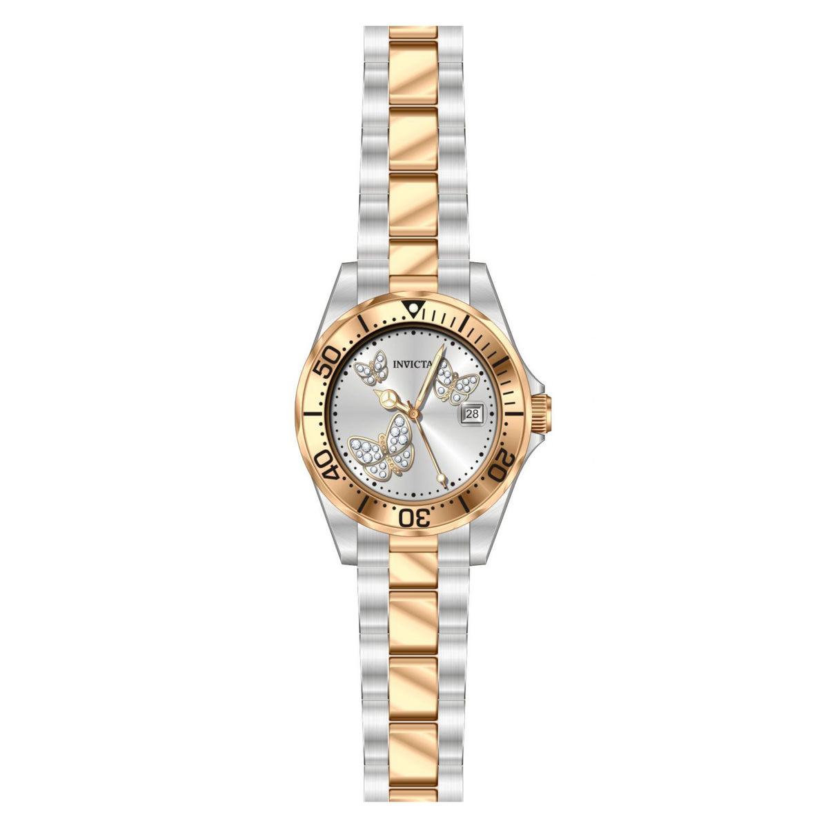 RELOJ  PARA MUJER INVICTA ANGEL 12504 - ORO ROSA, ACERO