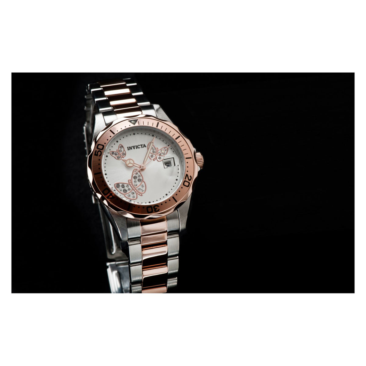 RELOJ  PARA MUJER INVICTA ANGEL 12504 - ORO ROSA, ACERO