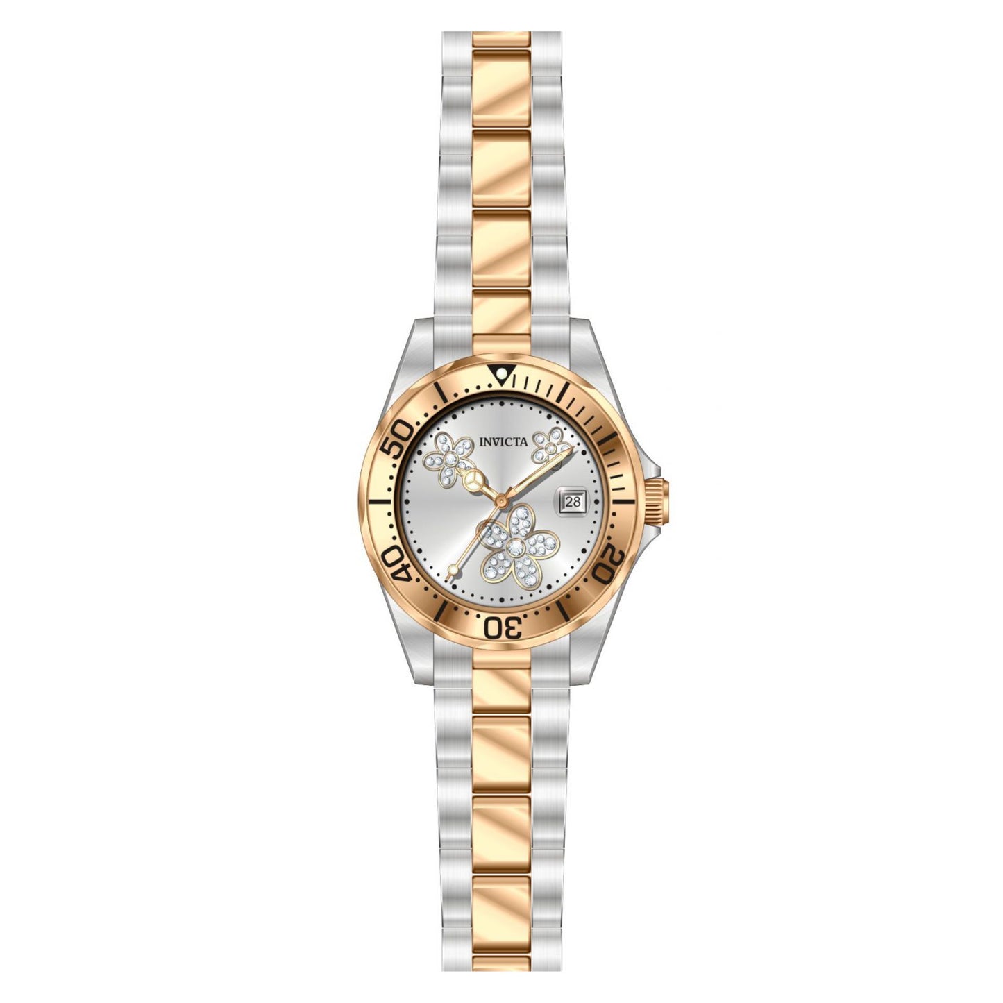 RELOJ  PARA MUJER INVICTA ANGEL 12507 - ORO ROSA, ACERO