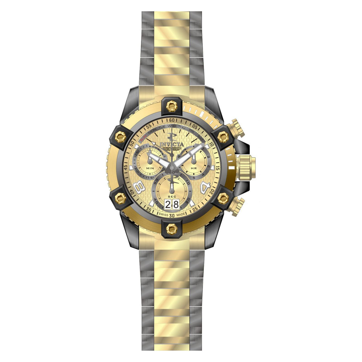 RELOJ  PARA HOMBRE INVICTA RESERVE 12985 - ORO, BRONCE