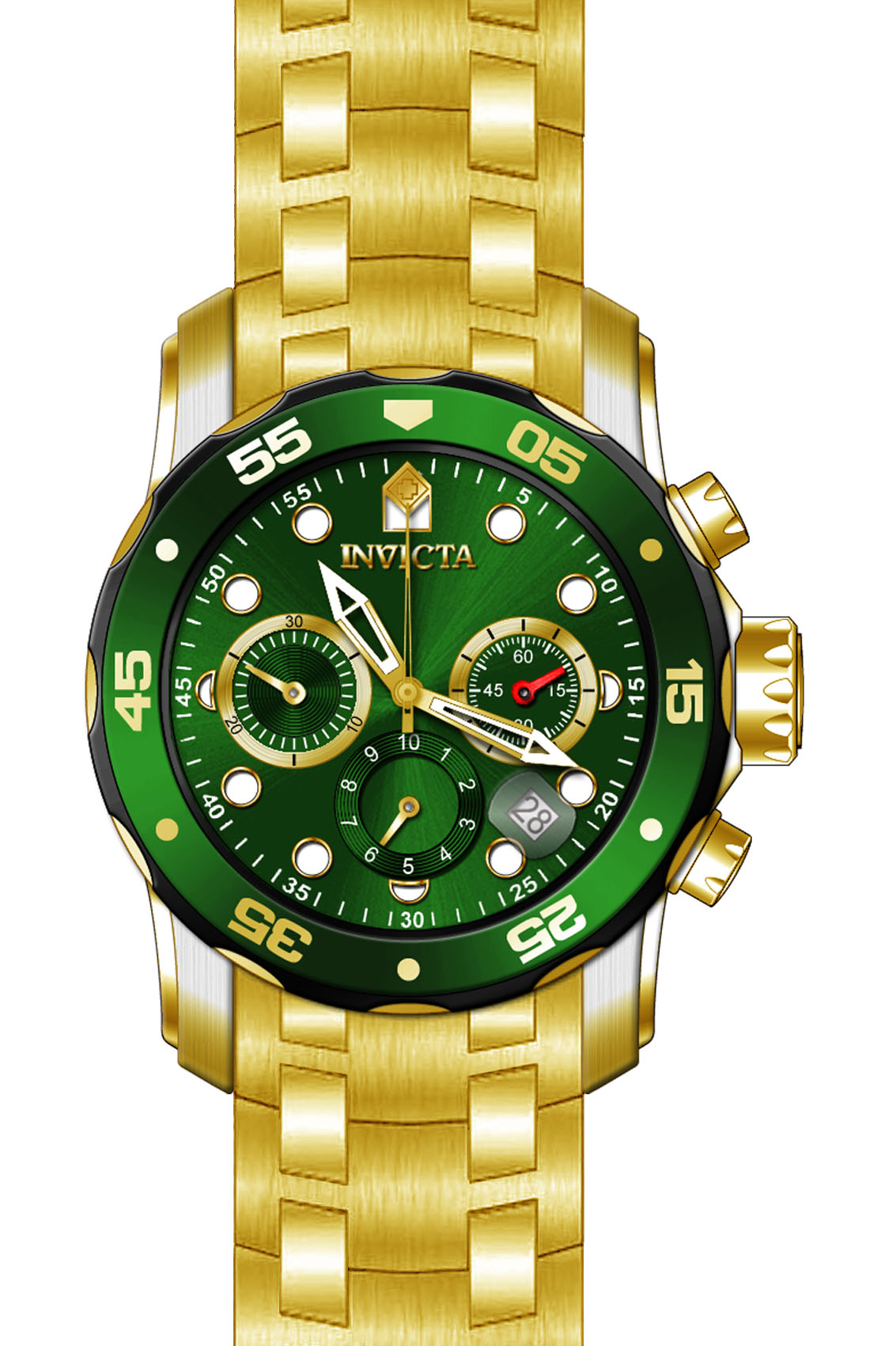 RELOJ  PARA HOMBRE INVICTA PRO DIVER 80072 - ORO