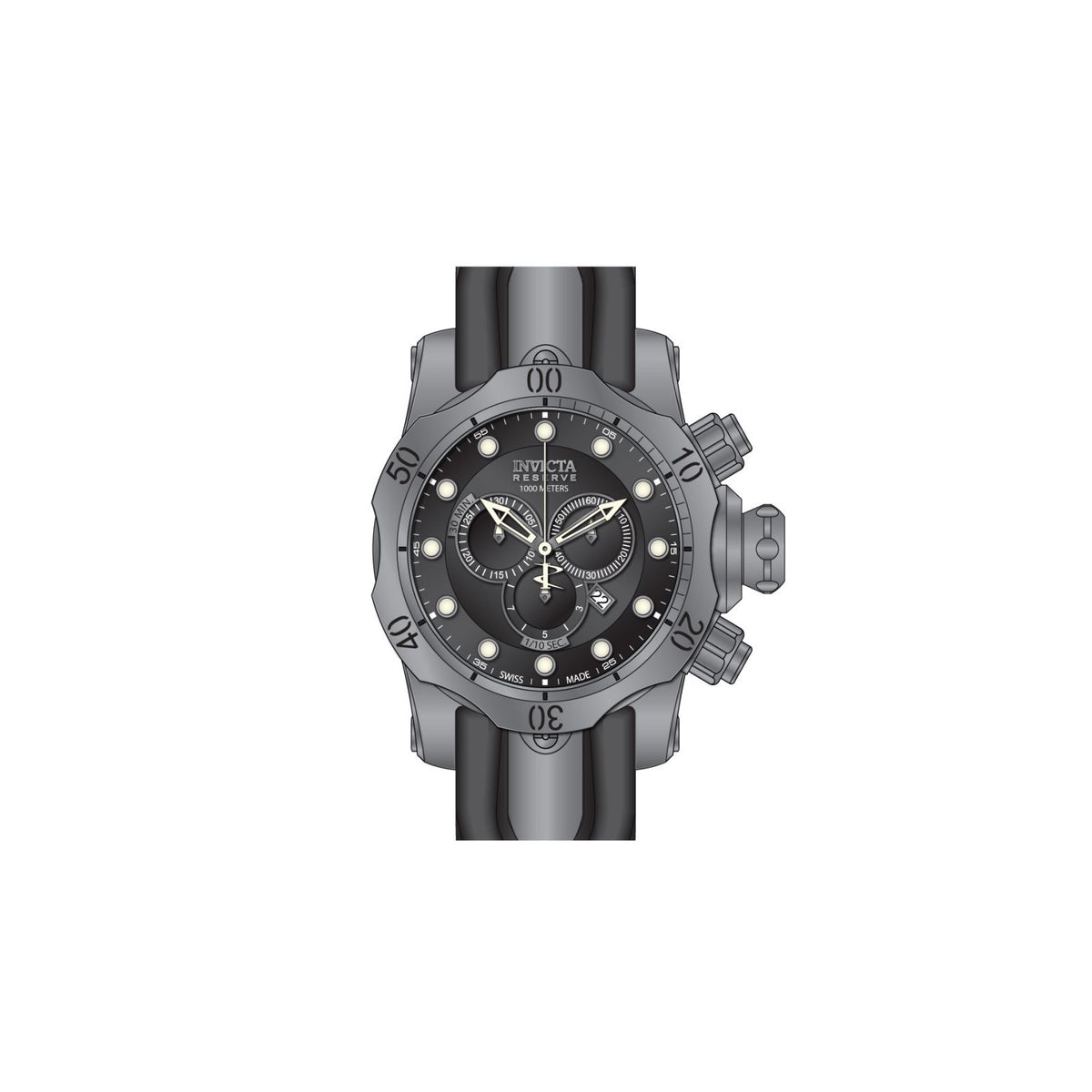 RELOJ  PARA HOMBRE INVICTA RESERVE 14167 - NEGRO, TITANIO