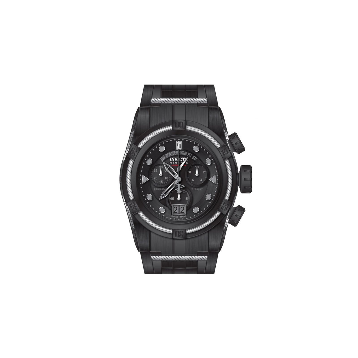RELOJ  PARA HOMBRE INVICTA JASON TAYLOR 14424 - ACERO NEGRO