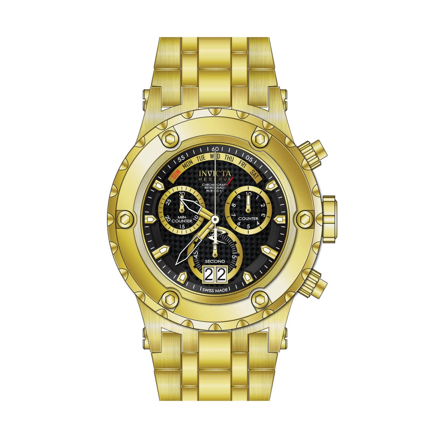 RELOJ  PARA HOMBRE INVICTA RESERVE 14468 - ORO