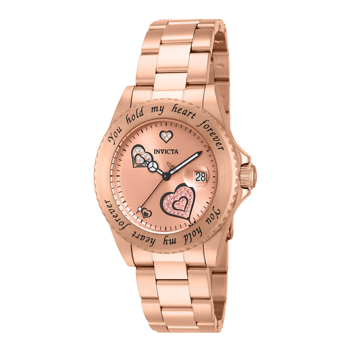 RELOJ  PARA MUJER INVICTA ANGEL 14734 - ORO ROSA
