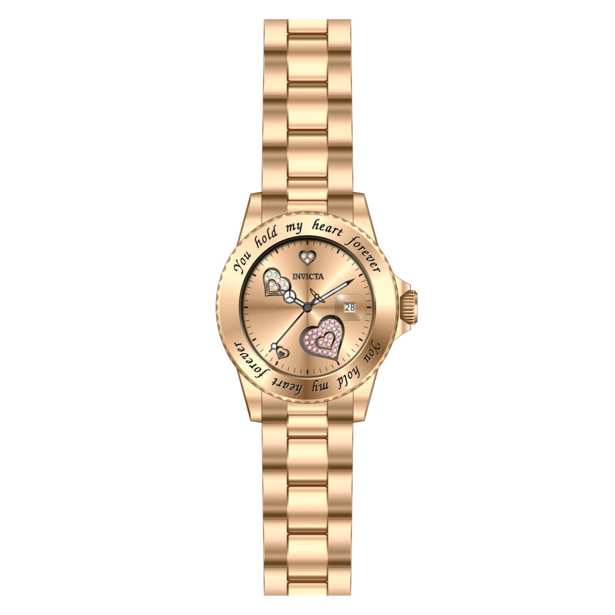 RELOJ  PARA MUJER INVICTA ANGEL 14734 - ORO ROSA