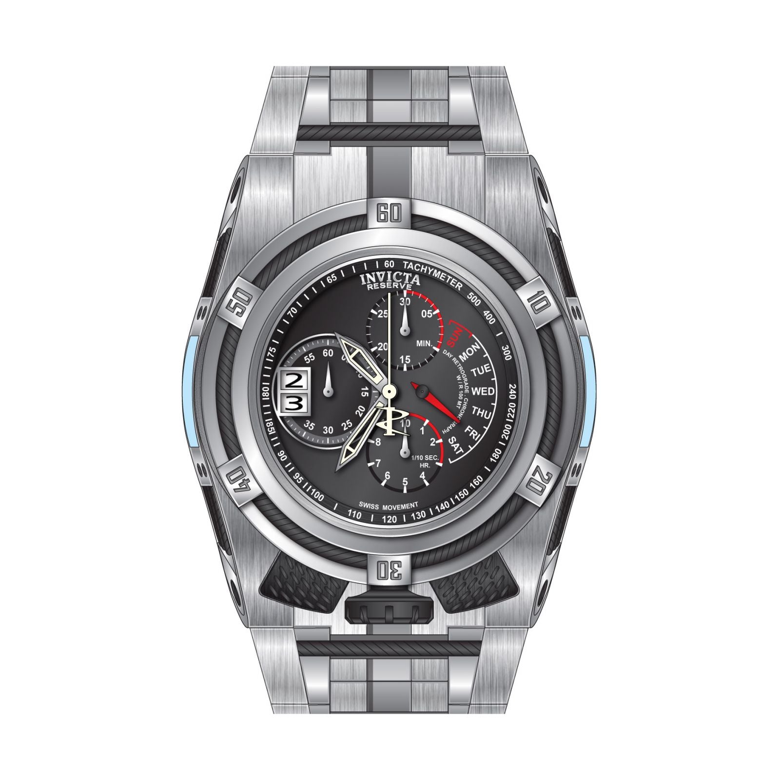 RELOJ  PARA HOMBRE INVICTA BOLT 16955 - PLATEADO