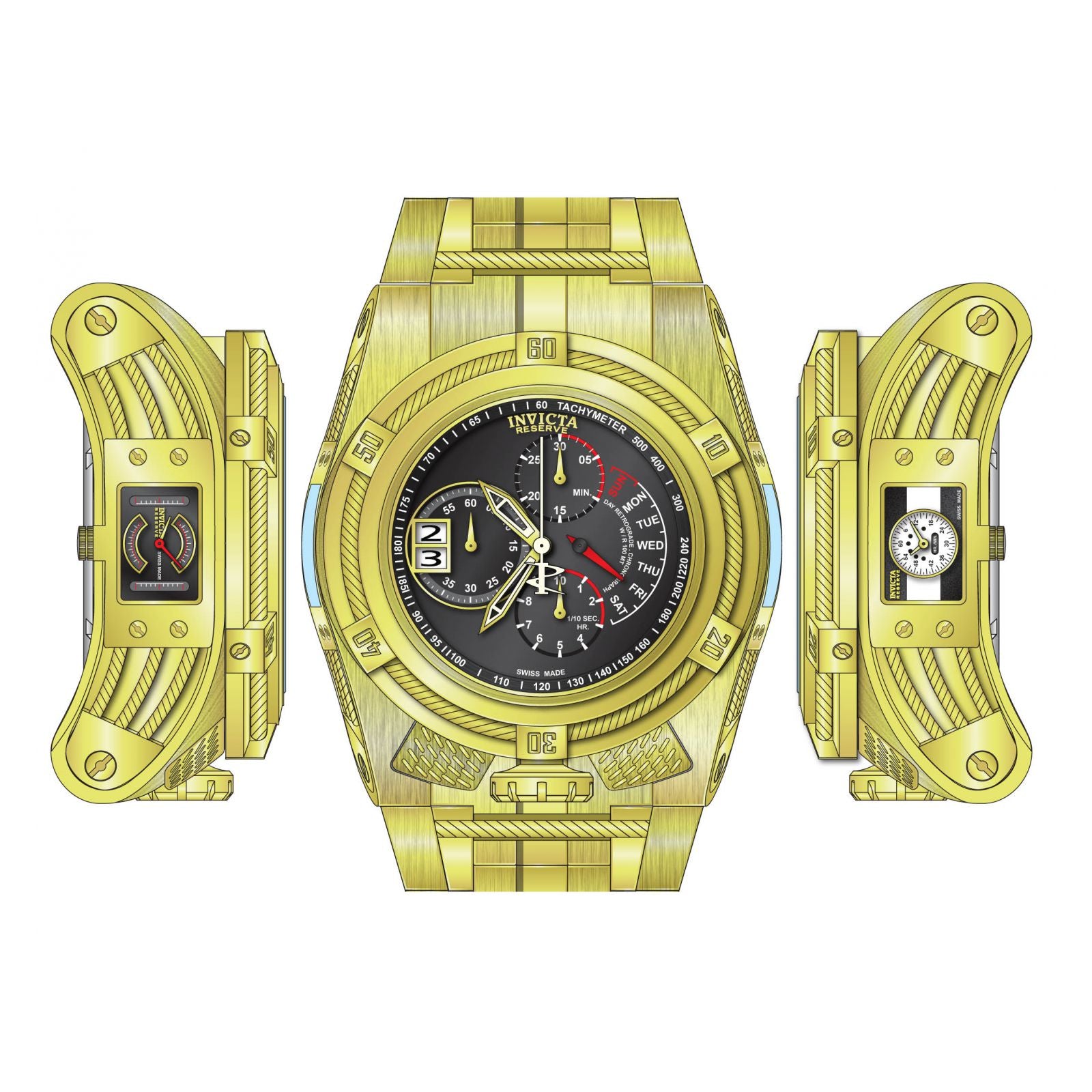 RELOJ  PARA HOMBRE INVICTA BOLT 16956 - ORO