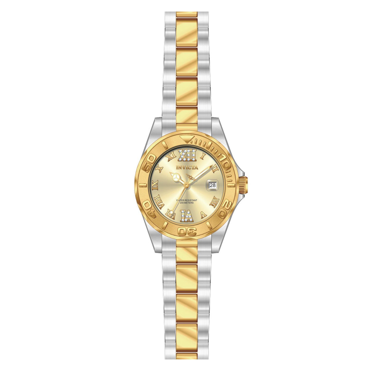 RELOJ  PARA MUJER INVICTA PRO DIVER 17021 - ACERO, ORO