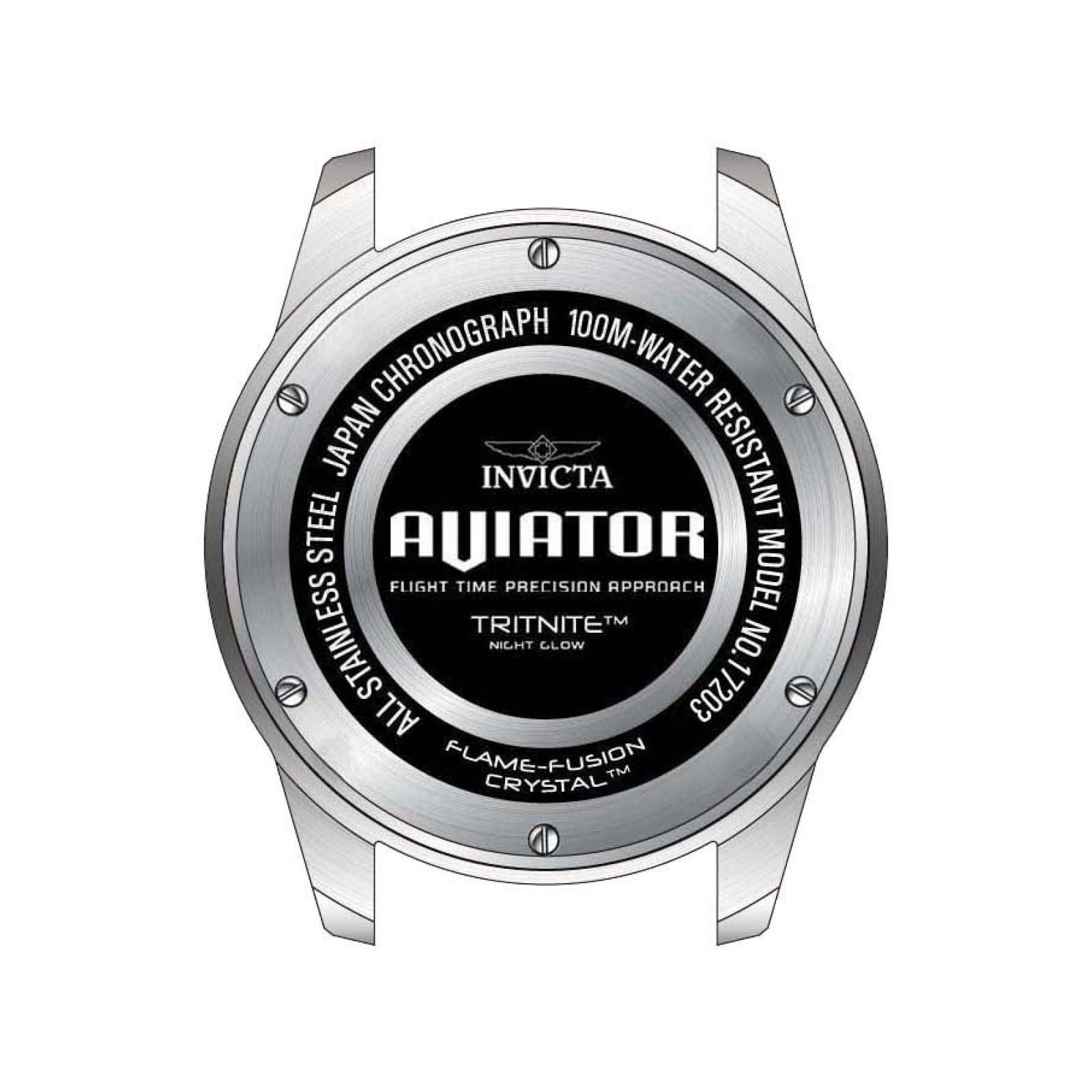 Invicta aviator tritnite night on sale glow