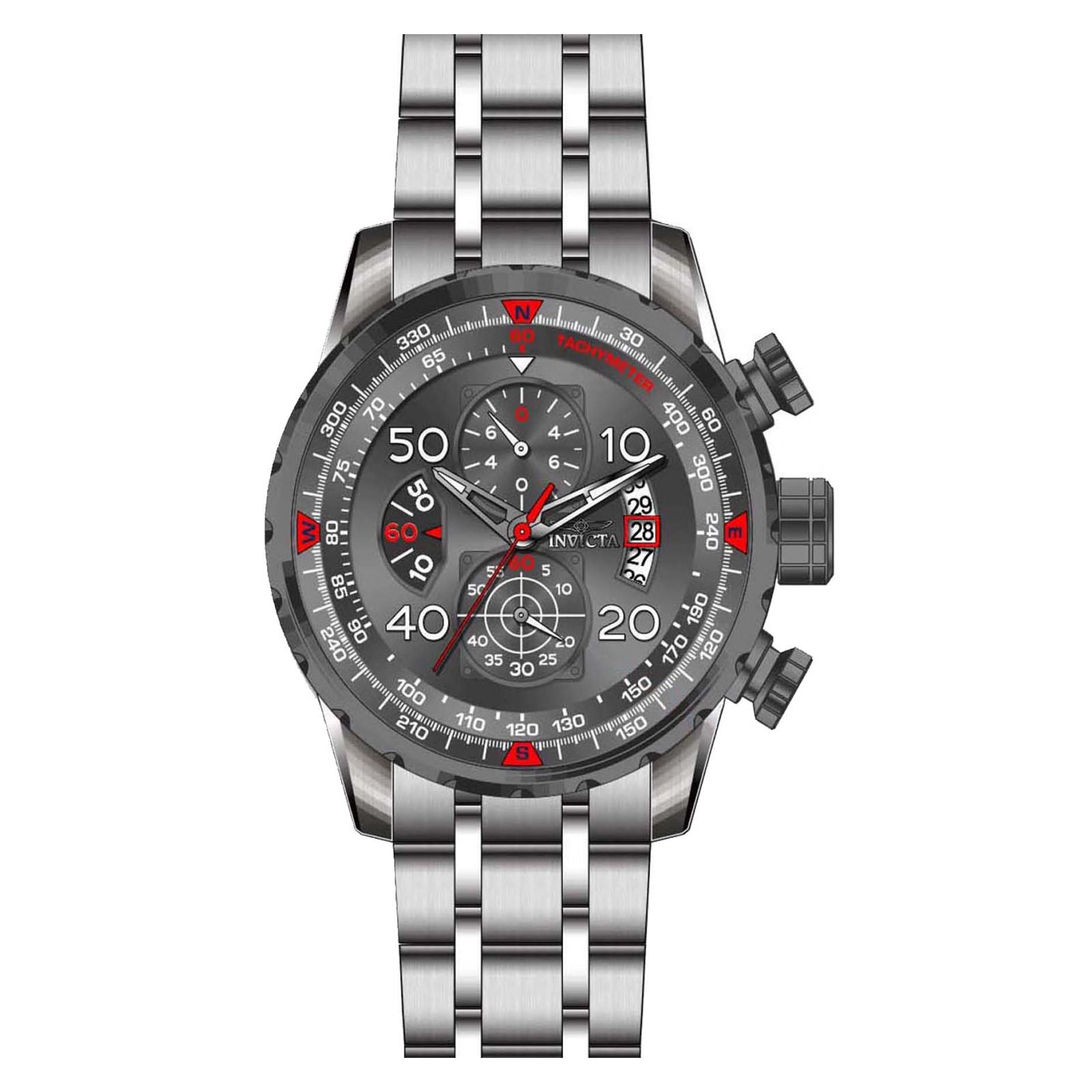 RELOJ  PARA HOMBRE INVICTA AVIATOR 17204 - PLATEADO
