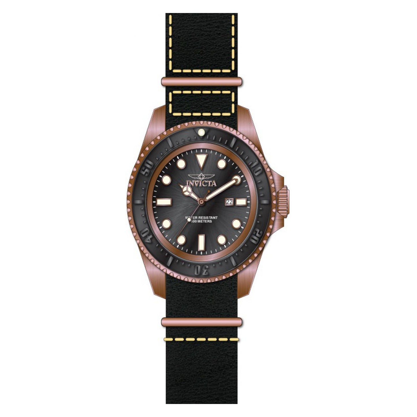 RELOJ CLÁSICO PARA HOMBRE INVICTA PRO DIVER 17582 - NEGRO, MARFIL