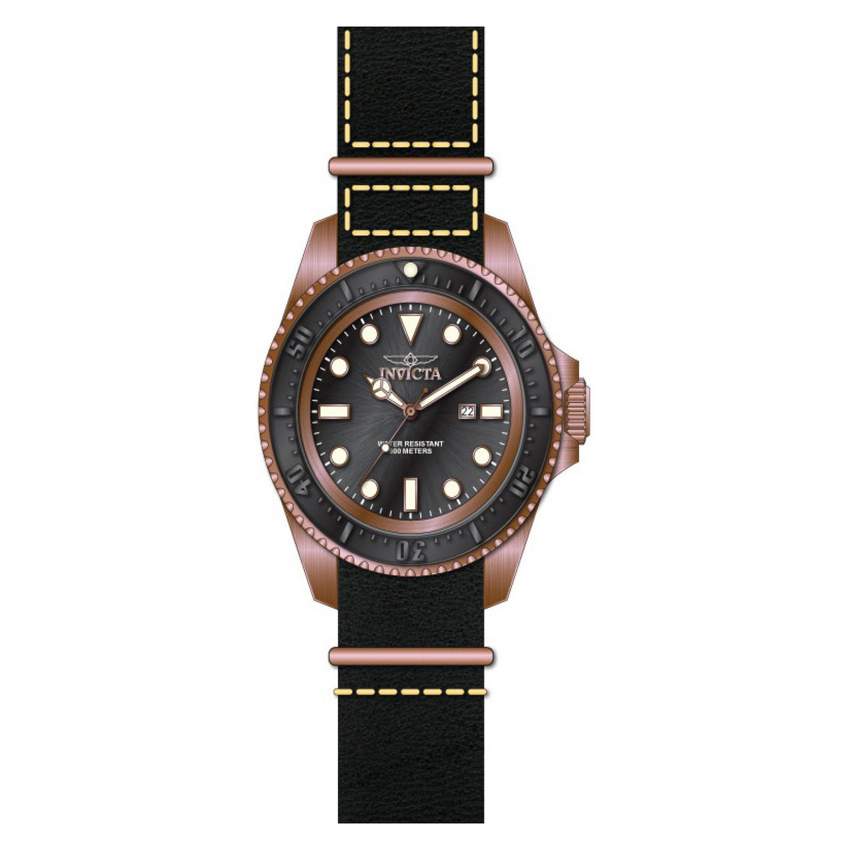 RELOJ CLÁSICO PARA HOMBRE INVICTA PRO DIVER 17582 - NEGRO, MARFIL