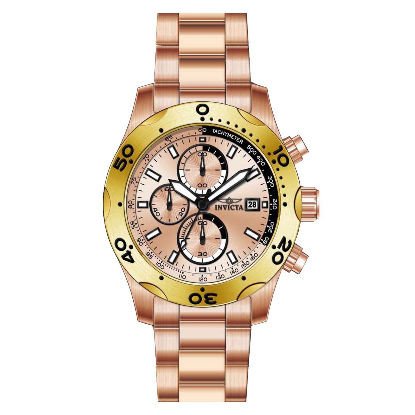 RELOJ CLÁSICO PARA HOMBRE INVICTA SPECIALTY 17755 - ORO ROSA