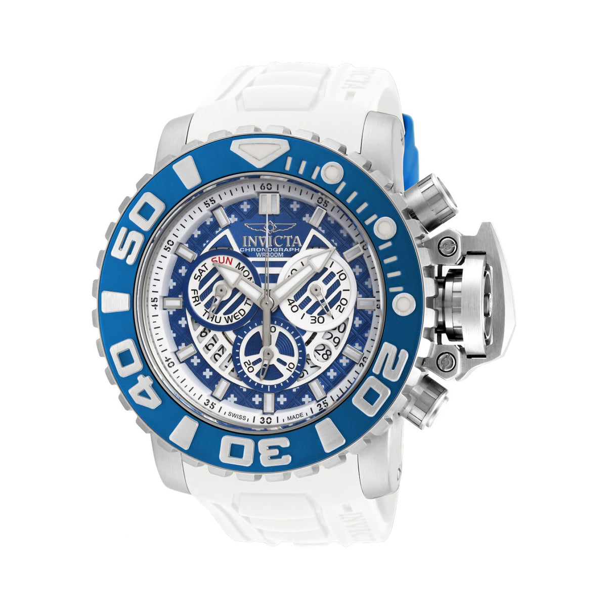 RELOJ  PARA HOMBRE INVICTA SEA HUNTER 18828 - AZUL BLANCO