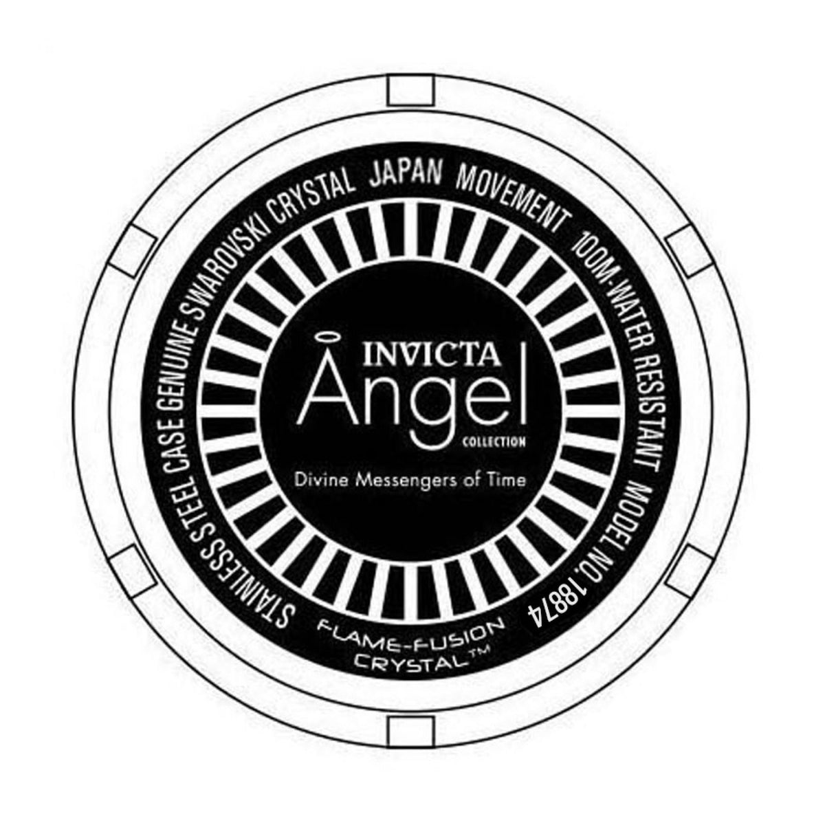 RELOJ  PARA MUJER INVICTA ANGEL 18874 - BLANCO, ACERO