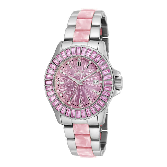 RELOJ  PARA MUJER INVICTA ANGEL 18875 - ROSA, PLATA