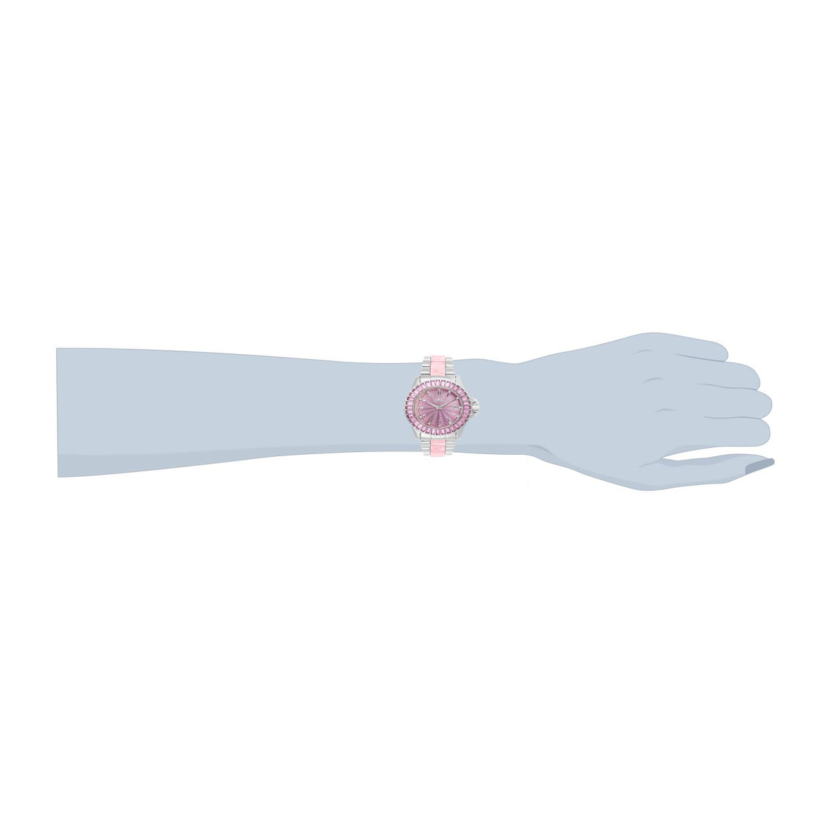 RELOJ  PARA MUJER INVICTA ANGEL 18875 - ROSA, PLATA
