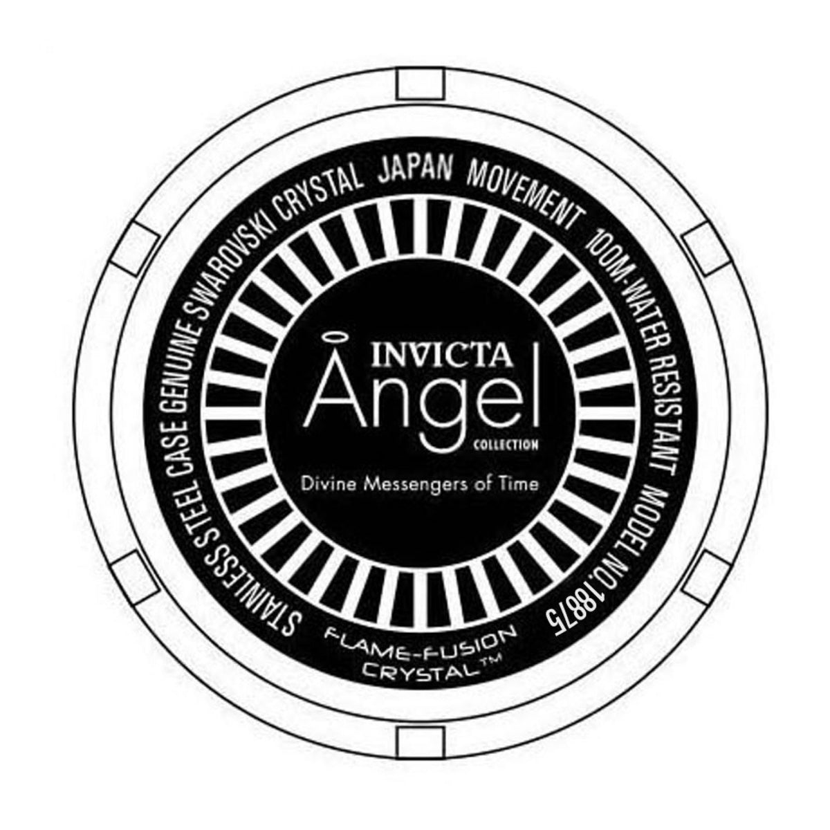 RELOJ  PARA MUJER INVICTA ANGEL 18875 - ROSA, PLATA