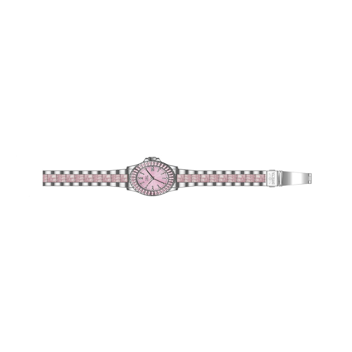 RELOJ  PARA MUJER INVICTA ANGEL 18875 - ROSA, PLATA