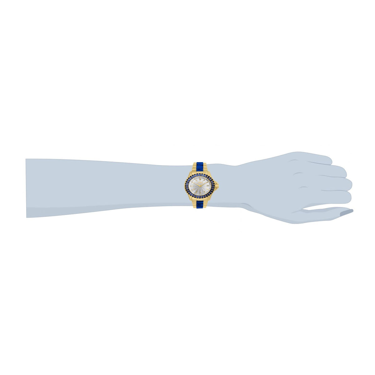 RELOJ  PARA MUJER INVICTA ANGEL 18878 - AZUL, ORO