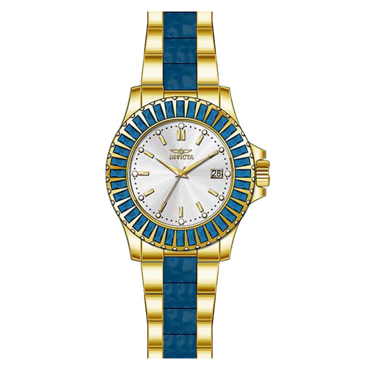 RELOJ  PARA MUJER INVICTA ANGEL 18878 - AZUL, ORO