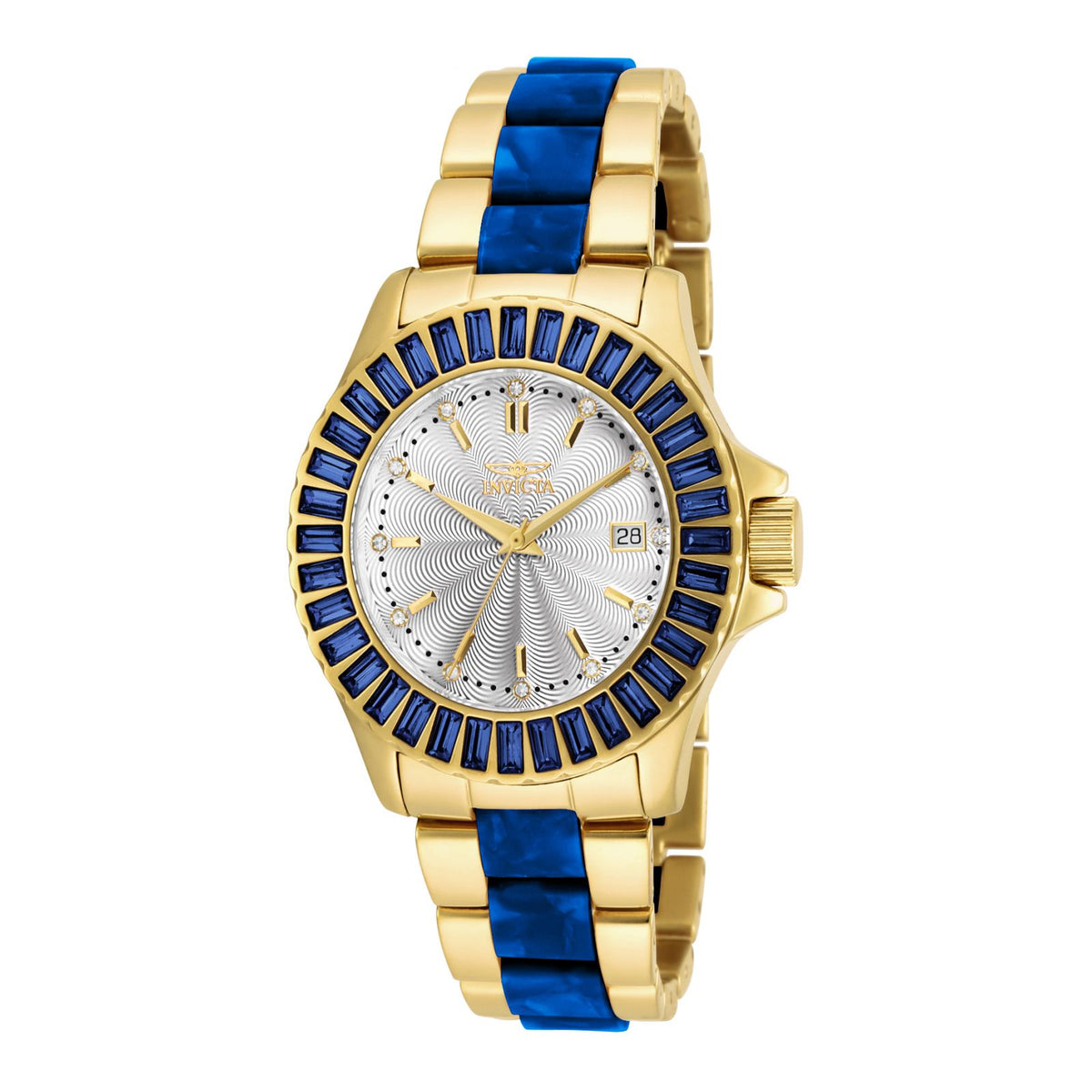RELOJ  PARA MUJER INVICTA ANGEL 18878 - AZUL, ORO