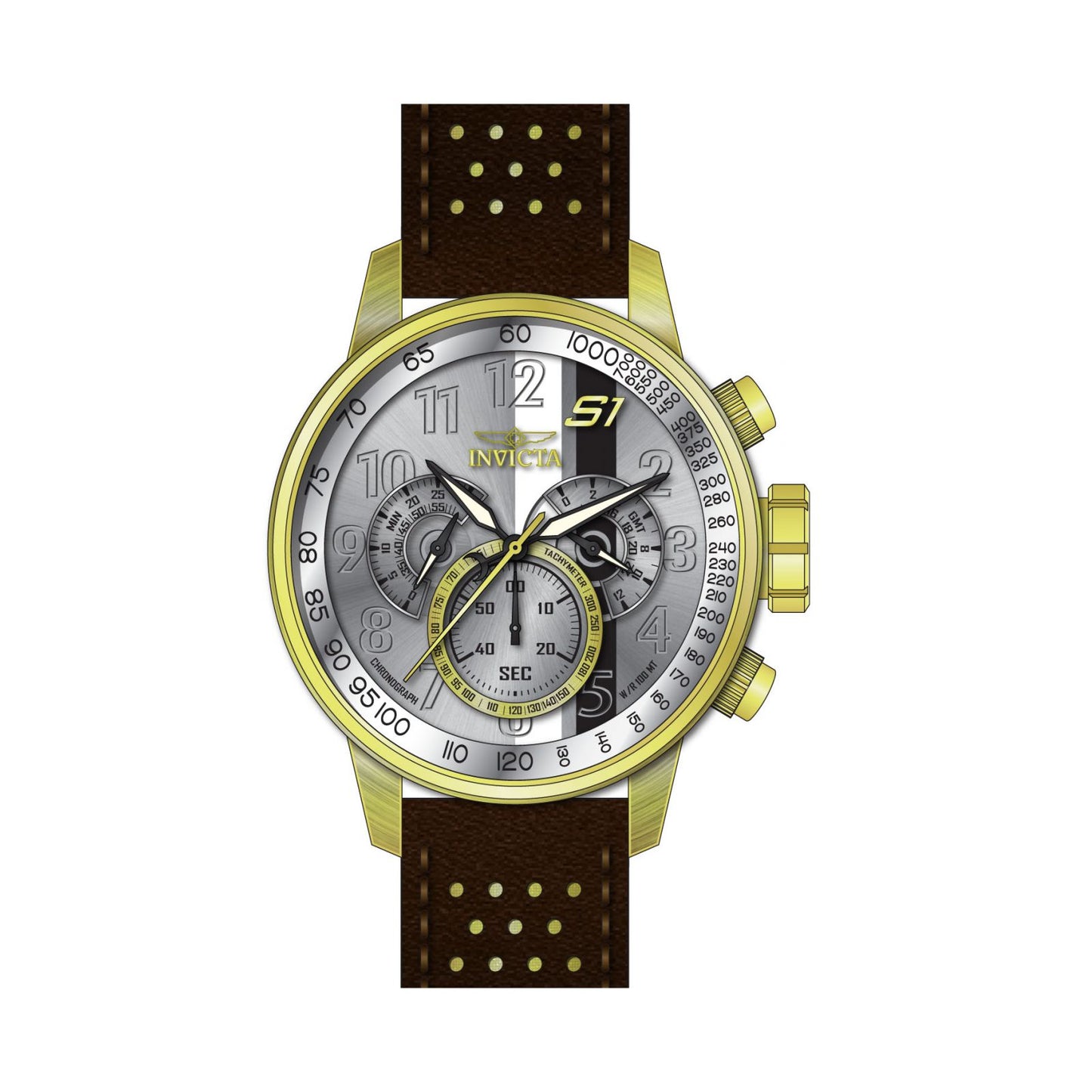 RELOJ CLÁSICO PARA HOMBRE INVICTA S1 RALLY 19287 - MARRÓN, DORADO